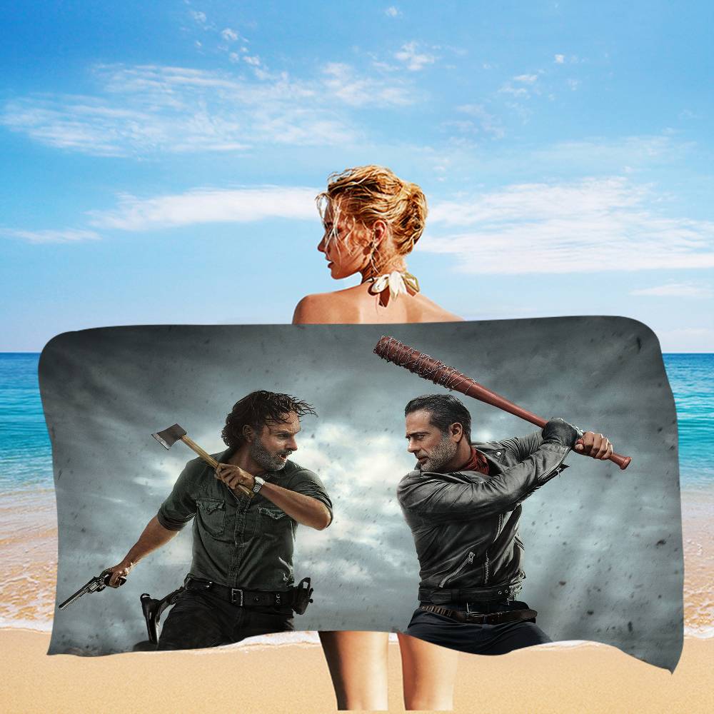 Thrilling Movie The W-Walking D-Dead Microfiber Blanket Quick Drying Towels Oversized Printing Super Absorbent Towel Blanket