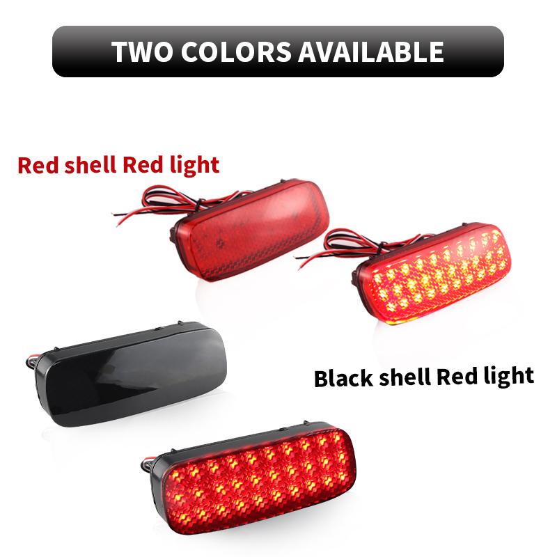 2PCS Red LED Rear Bumper Reflector Lights Fog Lights For Citroen C1 C5 Peugeot 107 206 607 Expert For Fiat Scudo Car Accessories