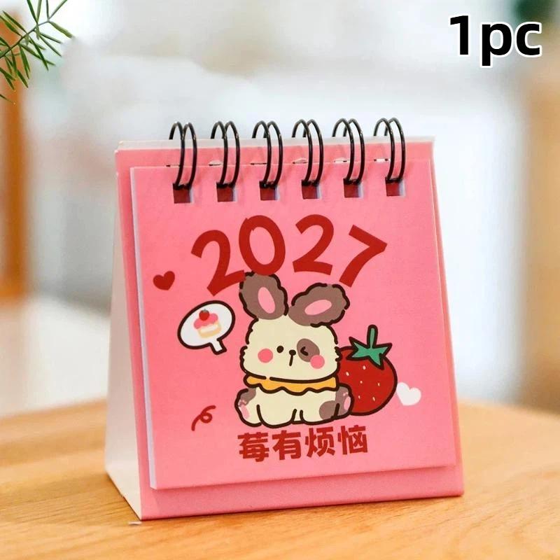 2027 Desk Calendar Mini Portable Travel Calendars Perfect For Home Office School Daily Schedule Planning Home Decor