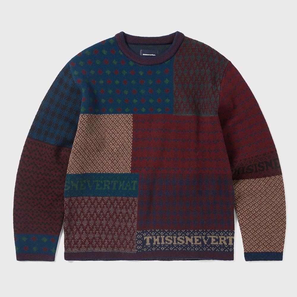 ThIS IS Never That BLock Knit L S Top muLti S