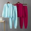 Women's  Autumn Winter  V Neck Sweater Two Piece Set  Knitted Pants Suits Fashion Casual Pullover Tracksuits Outwear