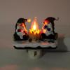 2024 Santa Campfire Flickering Nightlight: 3D Stereo Christmas Eve Lights flameless Candles with fire Marshmallows Designed for Festive ambience