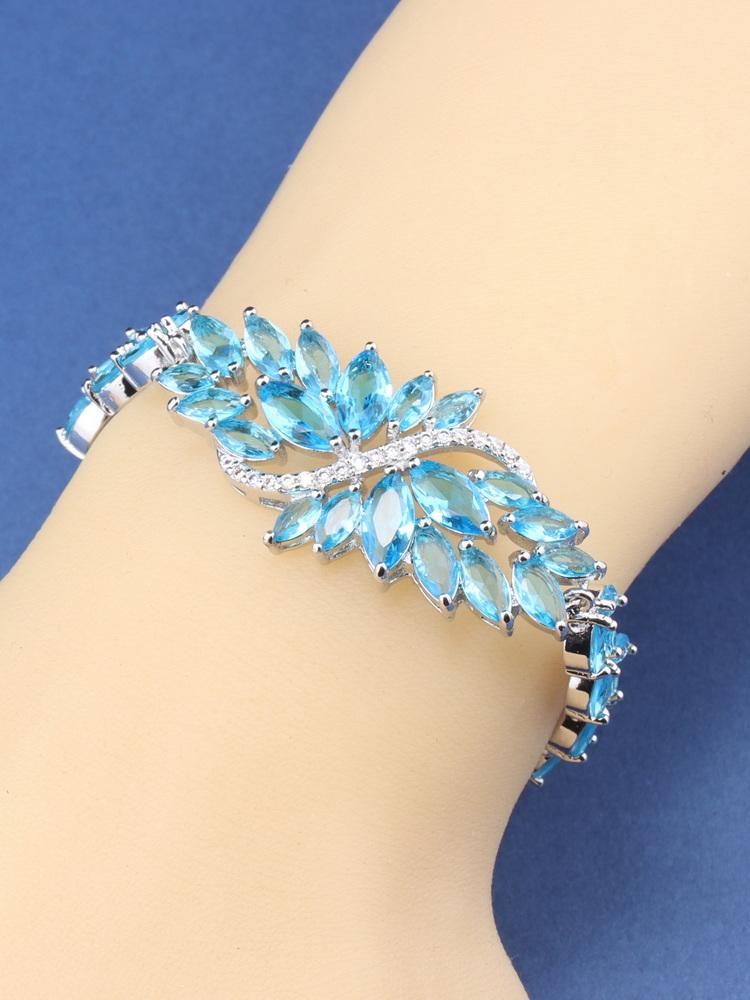 Luxury Italian Charm Bracelet Colorful Zircon   Fine Jewelry Women/Girls Fashion Dress Accessories For You Gift