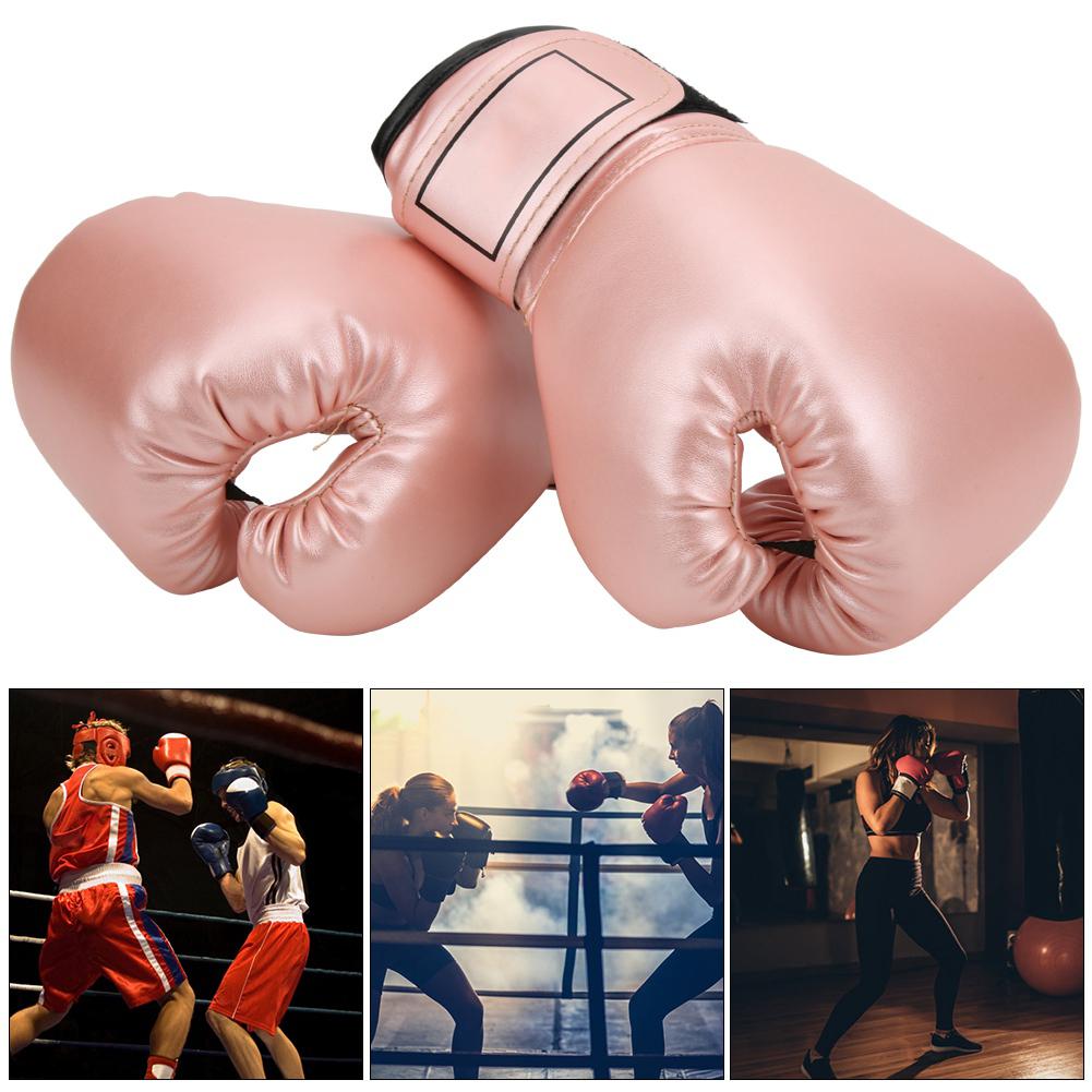 Breathable PU Leather Boxing Gloves Kid Sanda Sparring Sandbag Mitts Training EquipmentPink