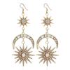 Wish Earrings Fashion Exaggeration Sun Moon Earrings Alloy Earrings Earrings