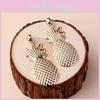 Fashion Golden Pineapple Design Metal Women Earrings For Daily Wear