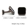 Men's High-Quality Black Square Cufflinks with Drip Oil Finish