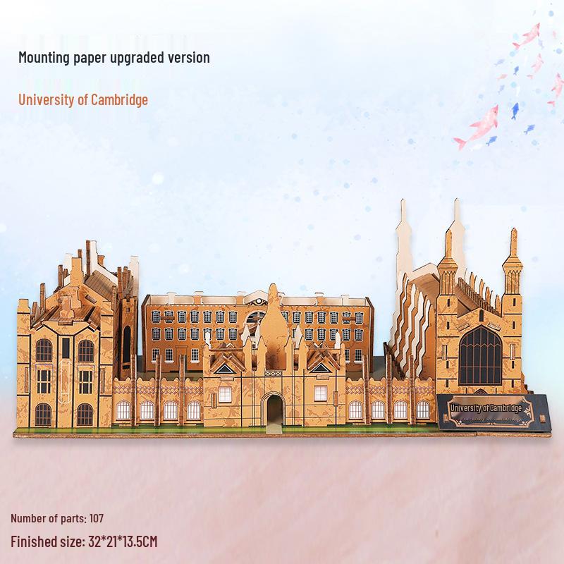Challenging 3D Wooden Model Puzzle - Ancient Building Design for Adults