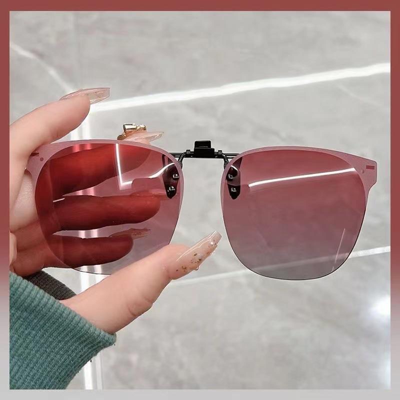 Glasses Women Gradient Color Ultra Light Driving Sunglasses Men'S Polarized Sunglasses Clip Day And Night Glasses