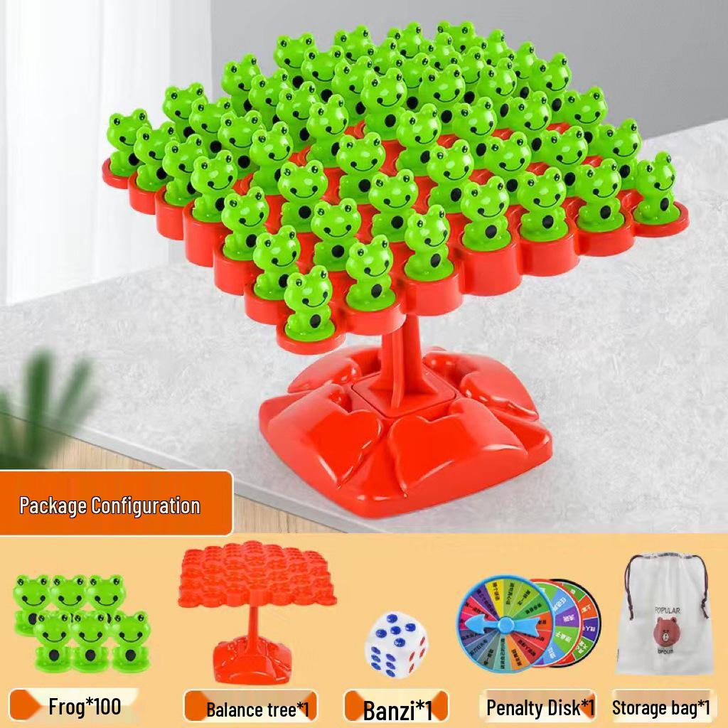 Frog Balance Tree: Interactive Stacking & Concentration Toy for Kids