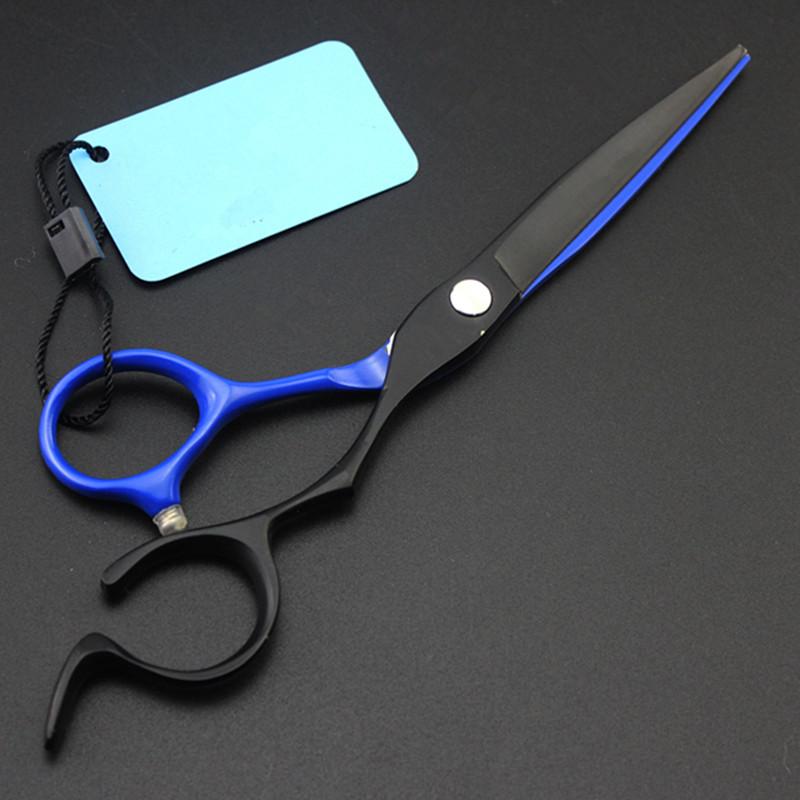 Professional Steel 6 '' Black Blue Hair Scissors Haircut Scissor Thinning Barber Hair Cutting Shears Hairdresser Scissors