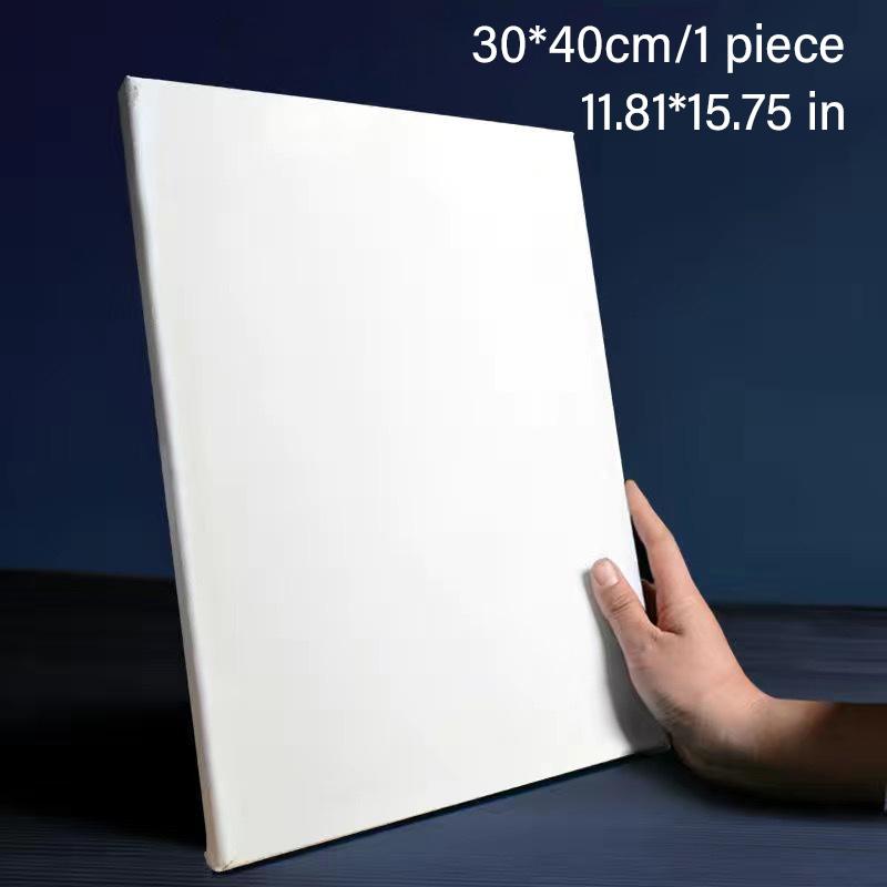 Panou de Desen din Pânză Albă, Cadru din Lemn cu Pânză de Bumbac, Potrivit Pentru Acrilic, Guașă, Practică de Pictură, Creație, Materiale de Artă, HB-05, 1 Bucată