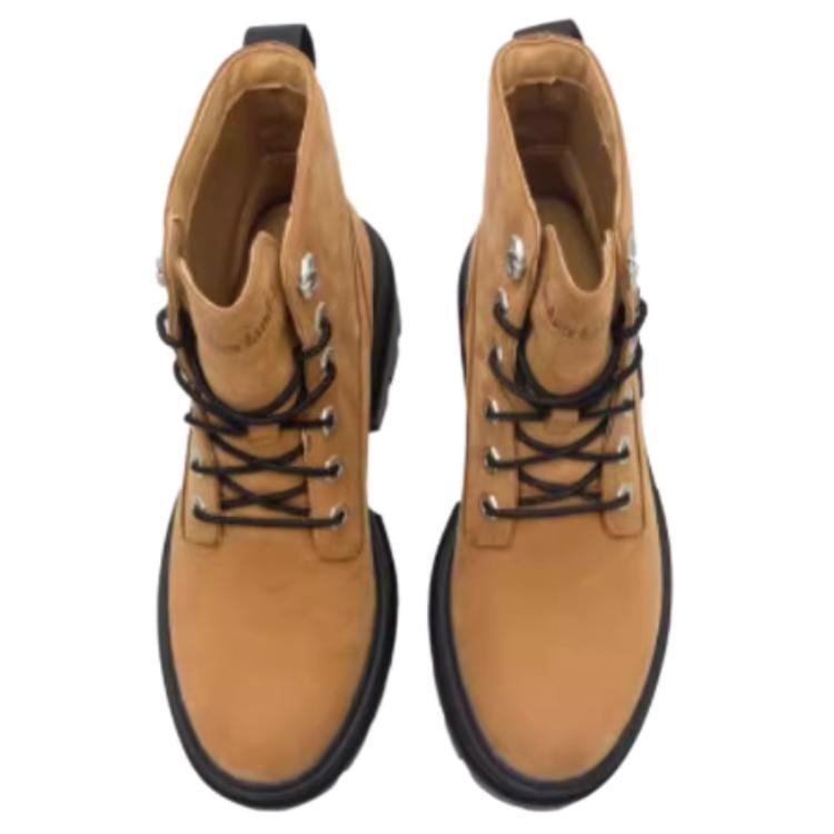 Timberland Everleigh Short Combat Boots Women's Brown A41QK231