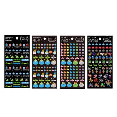 Dragon Quest Stationery Shop Decoration Stickers of 1-4 (Set 4)