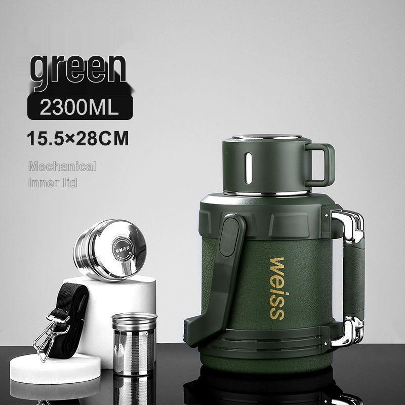 

316 Premium Insulated Portable Pot & Thermos Flask for Mountaineering 1600ml [Short and Thick ~3kg]