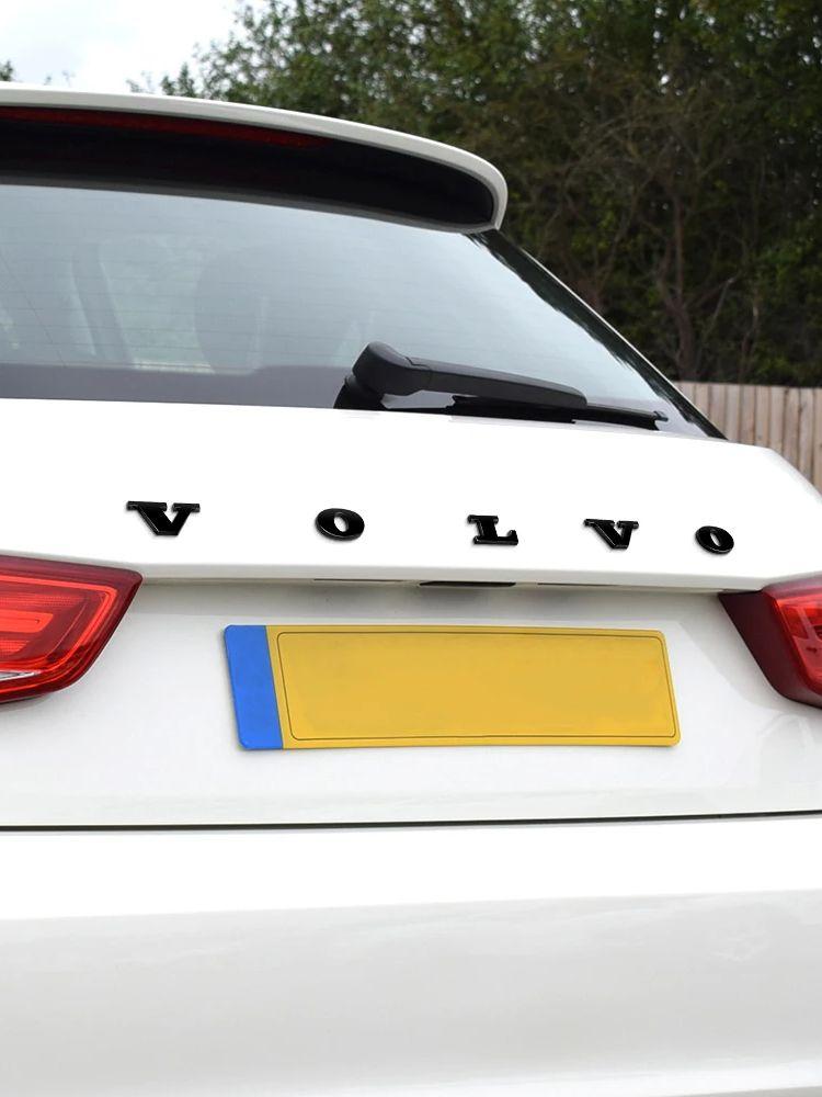 1pcs Bright Black Emblem For Volvo Sticker Rear Volvo Badge Sticker Car Trunk Sticker For Volvo Polestar XC90 XC60 XC40 S90 V90