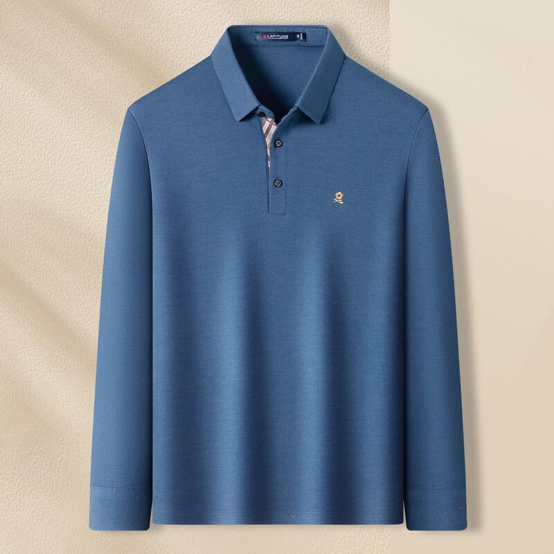 MONTAGUT Pánské polo tričko s dlouhým rukávem ze směsi kašmíru a hedvábí