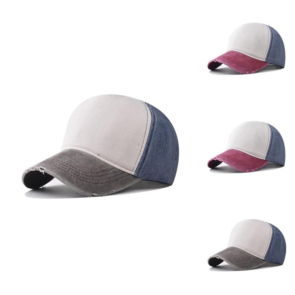 Cotton Washable Baseball Cap With Curved Brim For Men And Women Summer Sun Protection