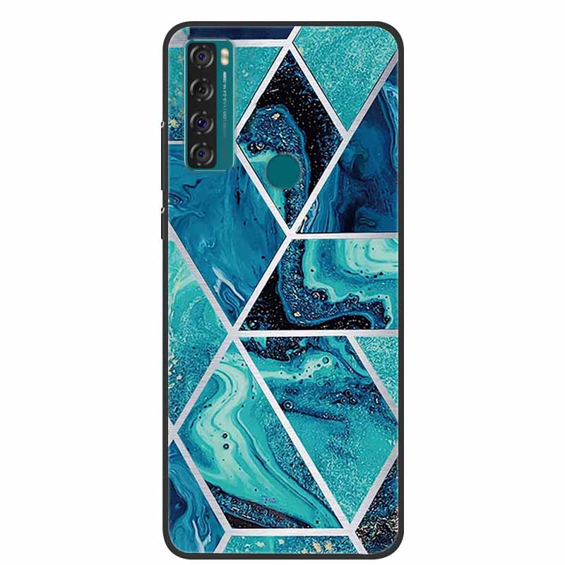 For TCL 20 R 5G Case Marble Silicone TPU Soft Phone Back Cover Case For TCL 20R 5G Funda Bumper Protector Capa Shockproof Coque