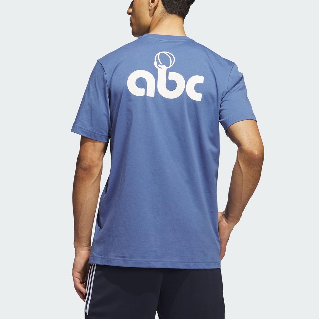 Adidas SC Camp Story Letter Print Basketball Sports Short Sleeve T-Shirt Men Tops Dark-Blue IM4633