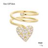 Kenjie Gold-Plated Copper Zircon Women's Adjustable Ring - Stylish Autumn/Winter Design