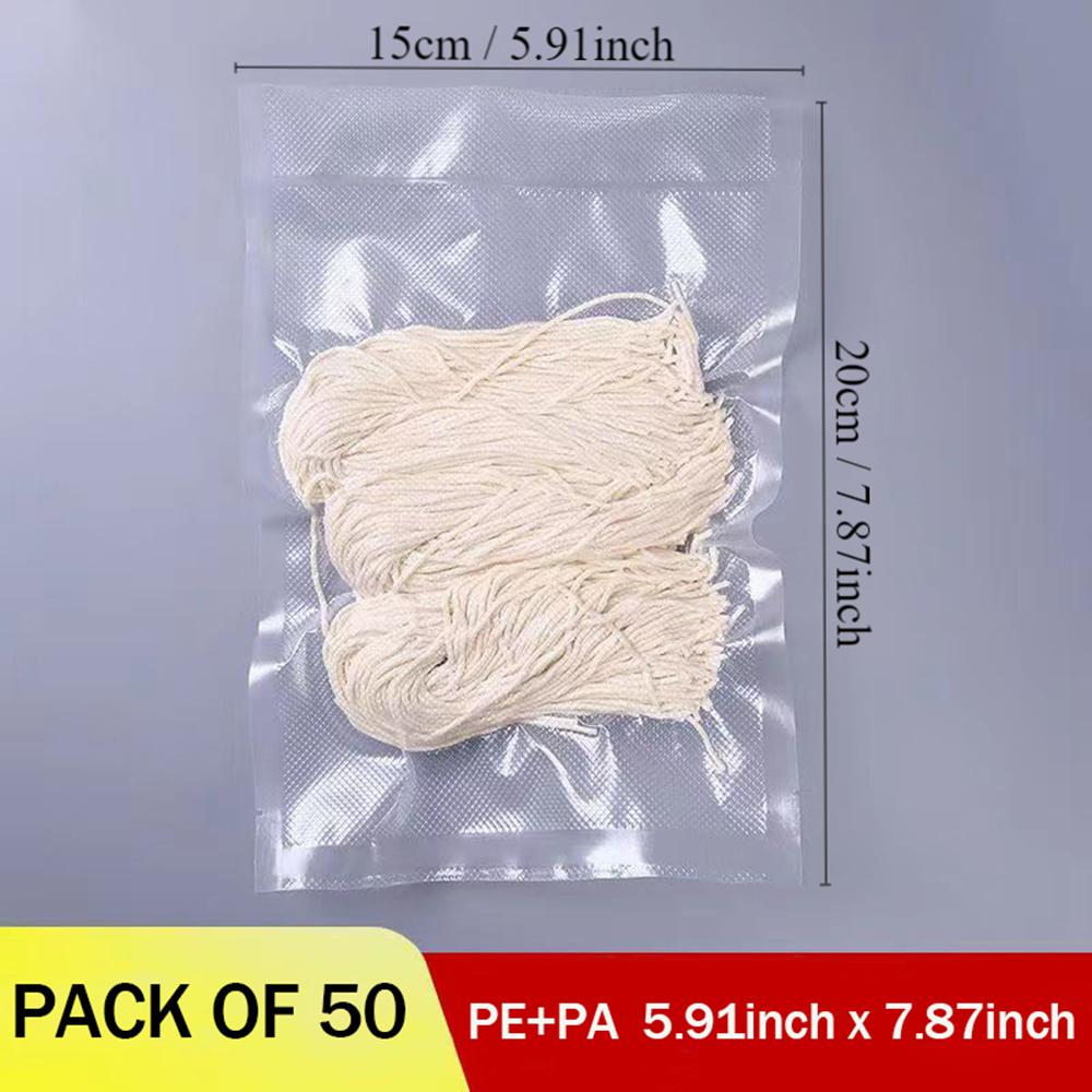 

50 Премиальных пакетов для вакуумного упаковщика, Свежесть и хранение продуктов, Многоразовые, Не содержащие БФА пакеты для хранения вакуумного упаковщика, Кухонный органайзер