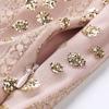 Women's Deep V-Neck Long Sleeve Sequin Dress - Elegant Sparkly Mini Cocktail Party Dress