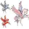 Beautiful Flying Horse Brooches For Women Men Enamel With Big Wings Elf Animal Party Office Brooch Pins Gifts