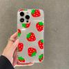 Cute cartoon strawberry Phone Case For iPhone 11 12 13 14 Mini Pro Max XR X XS TPU Clear Case For 8 7 6 Plus SE 2020