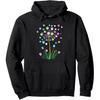 Colorful Paw Prints Pullover Hoodie