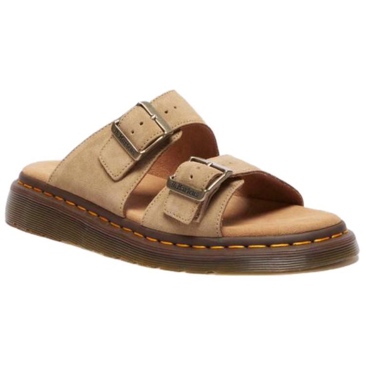 New Dr. Martens Josef Suede Slide Sandals Savannah Tan Bronx Suede 41083200