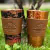 Tazza da Caffè in Rame Puro, Artigianale con Texture Retrò 350ml Moscow Mule con Tazza Tumbler in Pelle, Tazza da Tè Acqua Vintage Stoviglie