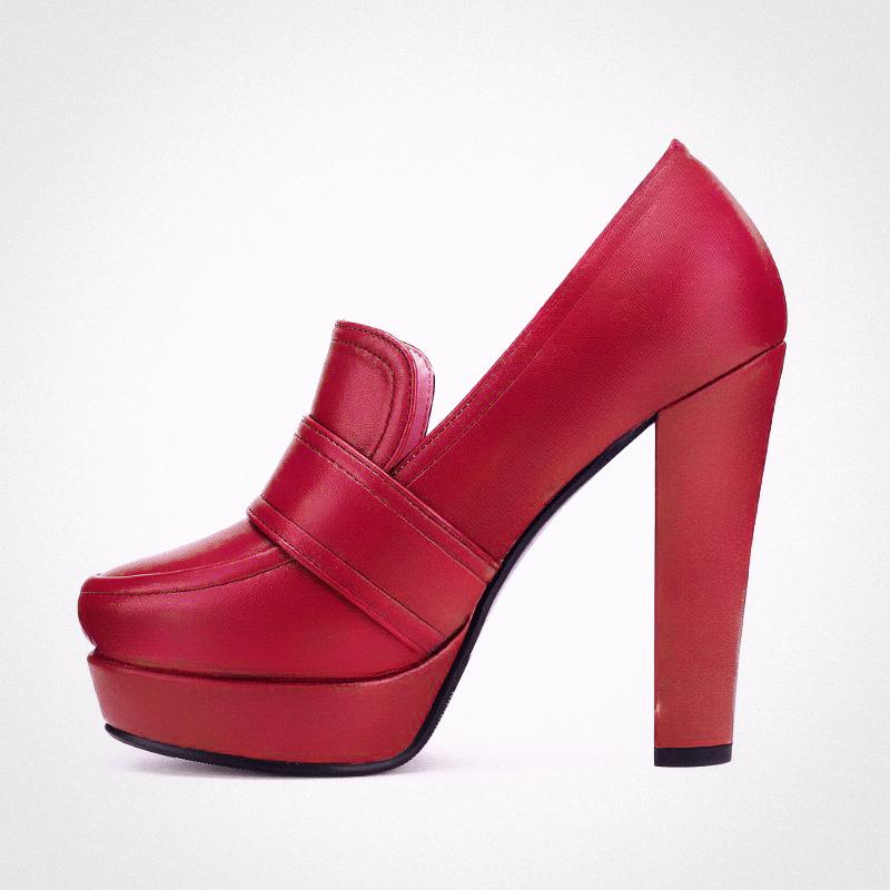 Fashion Round Toe High Heel Belt Buckle Women Single Shoes 2024 New Black Brown Spring  Autumn Waterproof Platform High Heels Size 34-43