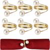 6pcs/set Fashionable Wedding Napkin Rings With Handmade Jewelry Decoration Wedding Halloween Weddings Birthday