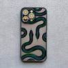 Luxurious Black Gold Snake Phone Case For iPhone 16 15 14 13 12 11 Pro Max XS SE 7 8 Plus Unique Dragon Shockproof Back Cover