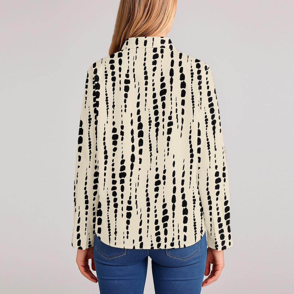 Women's Shirt With Floral Print Buttons, Long Sleeved Casual Regular Shirt  Blouses Casual Plus Size Basic Tops