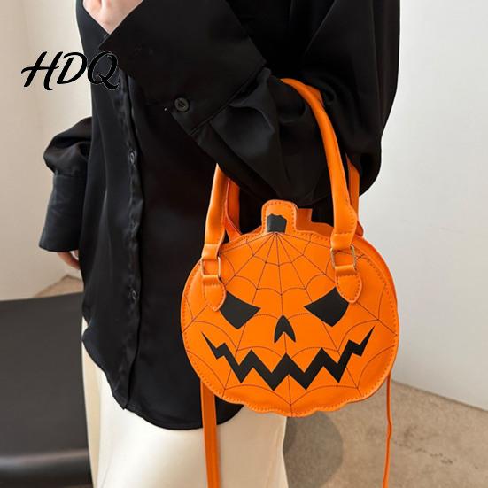 Casual Halloween Decor Pumpkin Purse Women Novelty Crossbody Bag Spooky Cute Purse Handbag for Trick or Treat