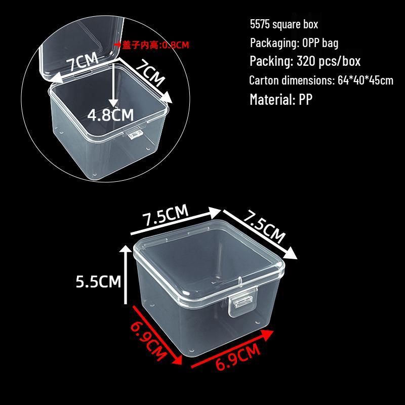 Cutie de depozitare și afișare pentru feronerie din plastic transparent