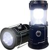 Double-pack Foldable Camping Light, Solar USB Dual-charge Portable Lightweight Waterproof Emergency Light, Universal Inside and Outside, Black