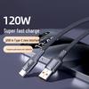 120W Super Fast Type-C 3-Meter Charging Cable for Huawei Honor 6A Flash Charge