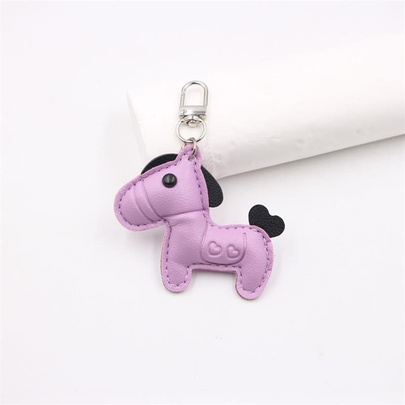 Creative Pony Bag Pendant New Design Keychain Pendant Stylish Embossed Contrasting 3d Pendant High-quality Leather New Year Gift