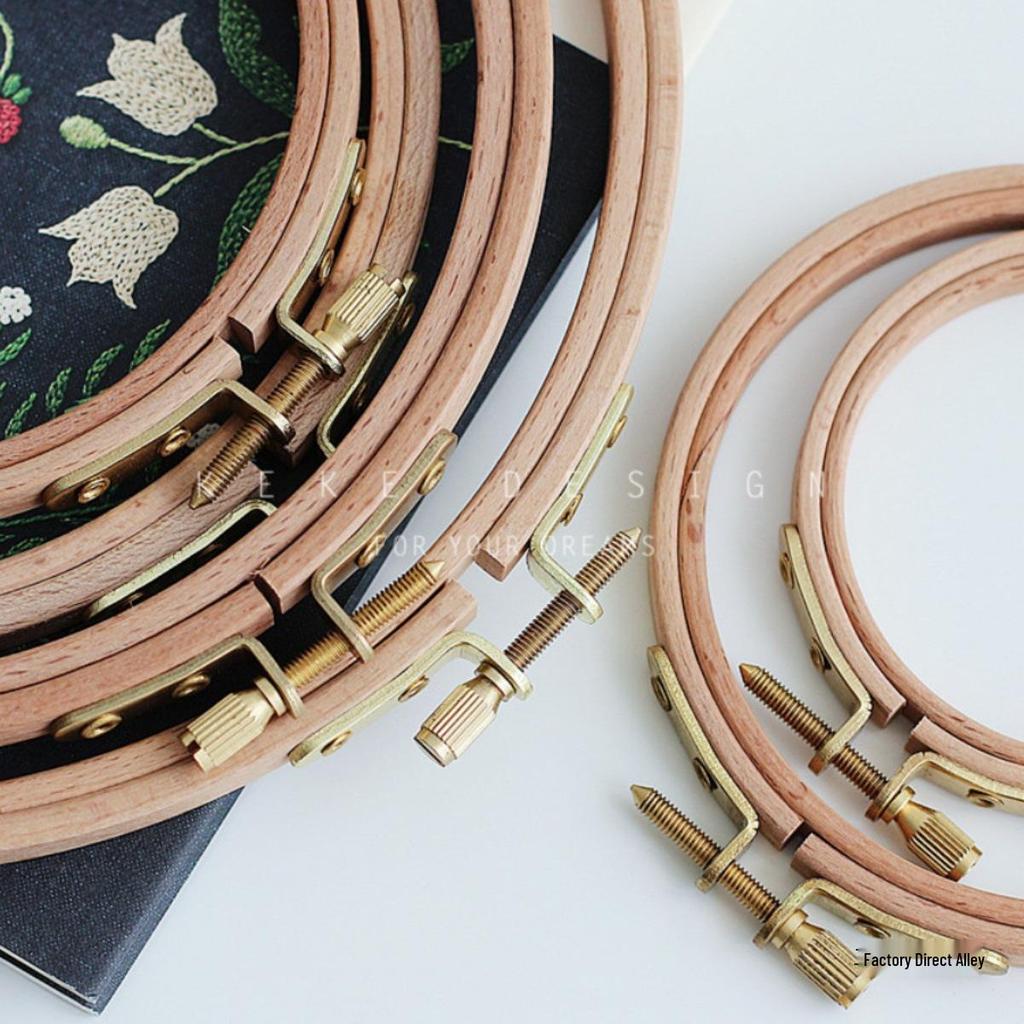 Handmade DIY Embroidery Tool Set with Hoop, Frame, and Stand