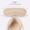 Suede Velvet Heel Stickers: Soft, Anti-Slip, Invisible Pads for High Heels and Sports Shoes, Anti-Rub, Half-Size Adjustment.