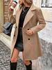 Turndown Collar Trench Women Coat Windbreaker Fitted Clothes Femme Loose Cloak Woolen Double-breasted Coat Outwear