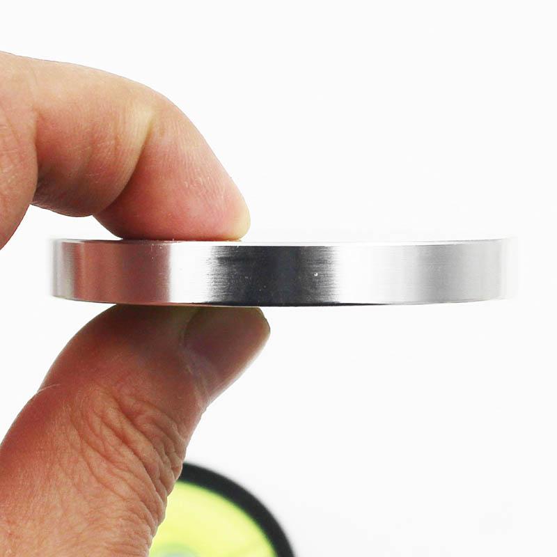 Nivelă metalică rotundă universală ultra-subțire cu bule, instrument orizontal cu mărgele de apă, linie de imprimare internă Dia60 H7.5mm 1PCS