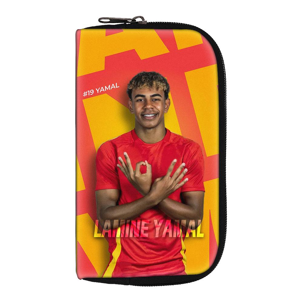 L-Lamin Yamal Wallets Portable Money Coin Purse Women Men Clutch Bag Credit Card Money Bags Storage Bag Headphone Bag
