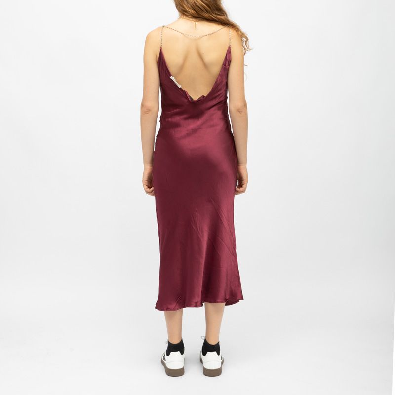 Robe mi longue velours avec bretelles bijoux rainee Femme LA PETITE ETOILE