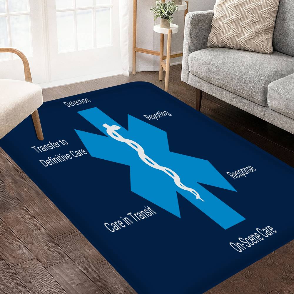Ems Star Of Life Anime Bathroom Mat Anti-slip Absorb Water Long Strip Cushion Bedroon Mat Welcome Doormat