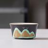 Distant Mountain Hand-Painted Ceramic Tea Cup