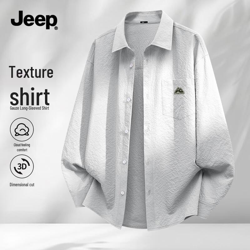 

Jeep Мужская дышащая повседневная рубашка с длинным рукавом L